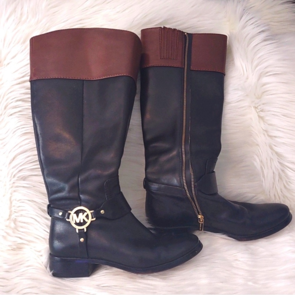 Michael Kors✨🤎🖤Black and Brown Over the Knee Boots
